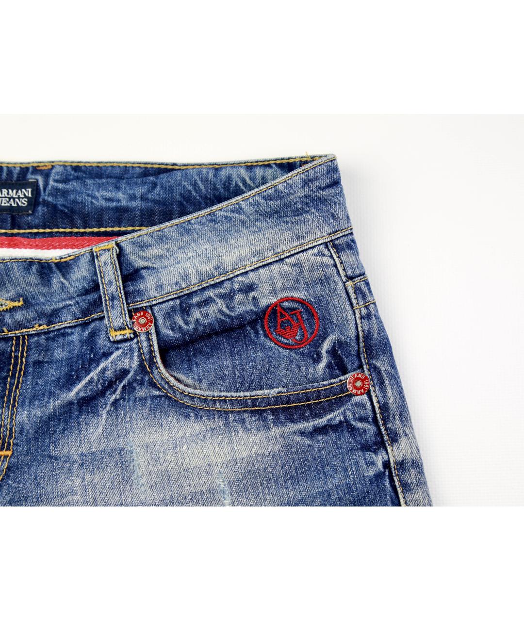 ARMANI JEANS Синие хлопковые шорты, фото 5