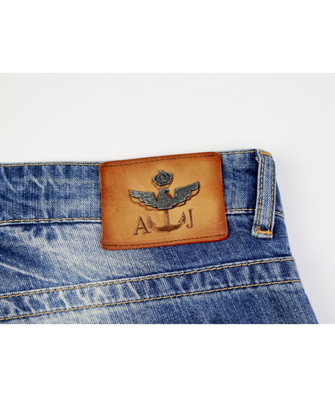 ARMANI JEANS Синие хлопковые шорты, фото 6