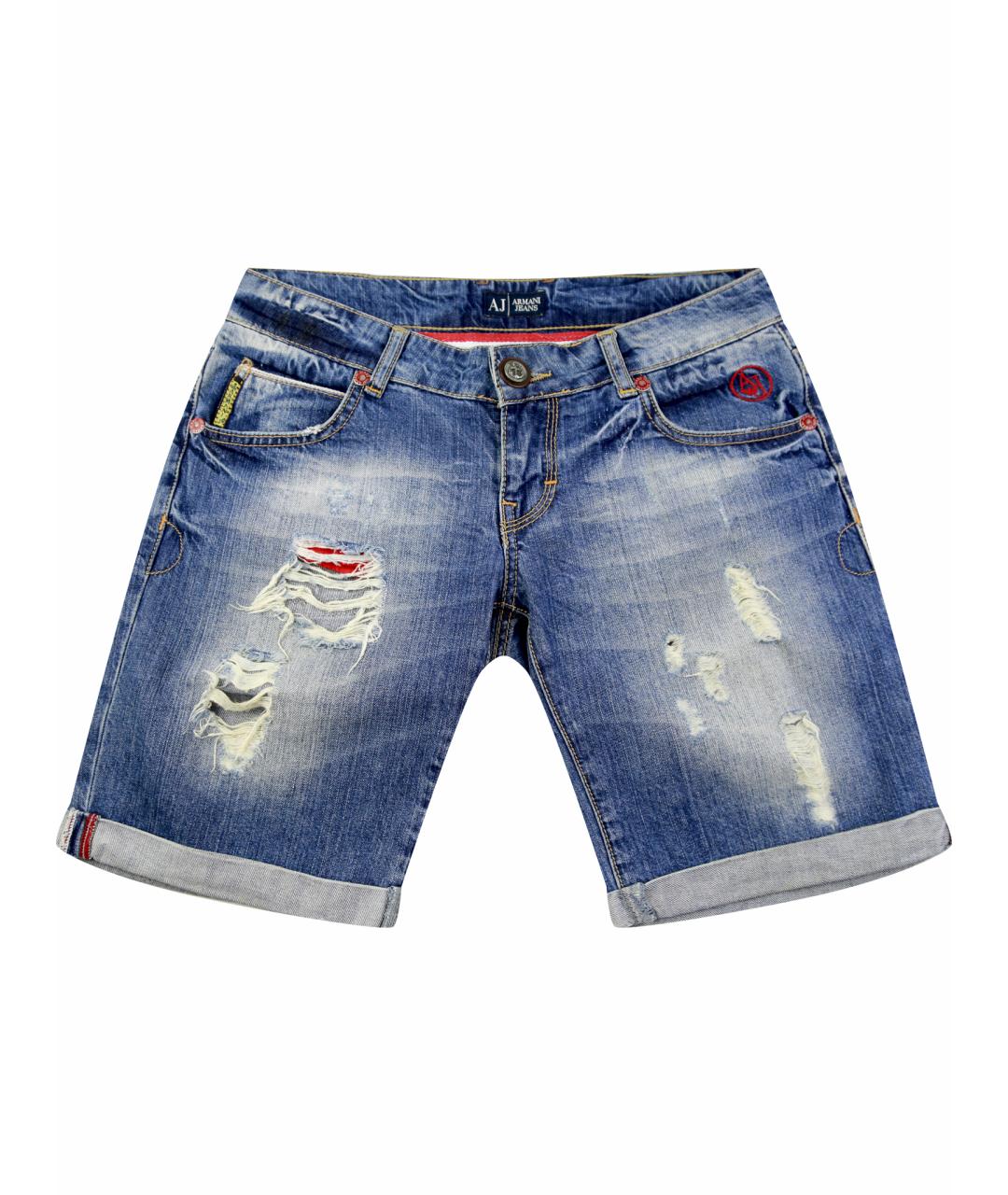 ARMANI JEANS Синие хлопковые шорты, фото 1