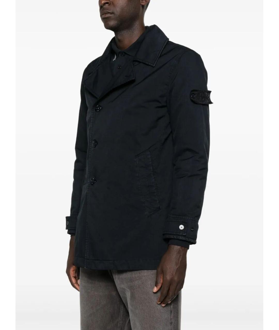 STONE ISLAND Темно-синяя полиэстеровая куртка, фото 5