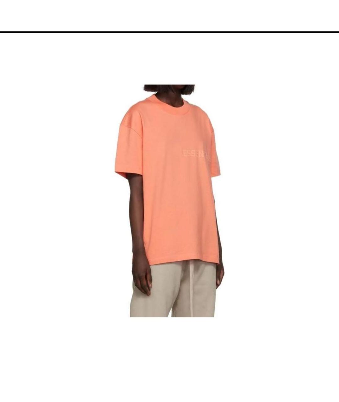 FEAR OF GOD ESSENTIALS Коралловая хлопковая футболка, фото 3