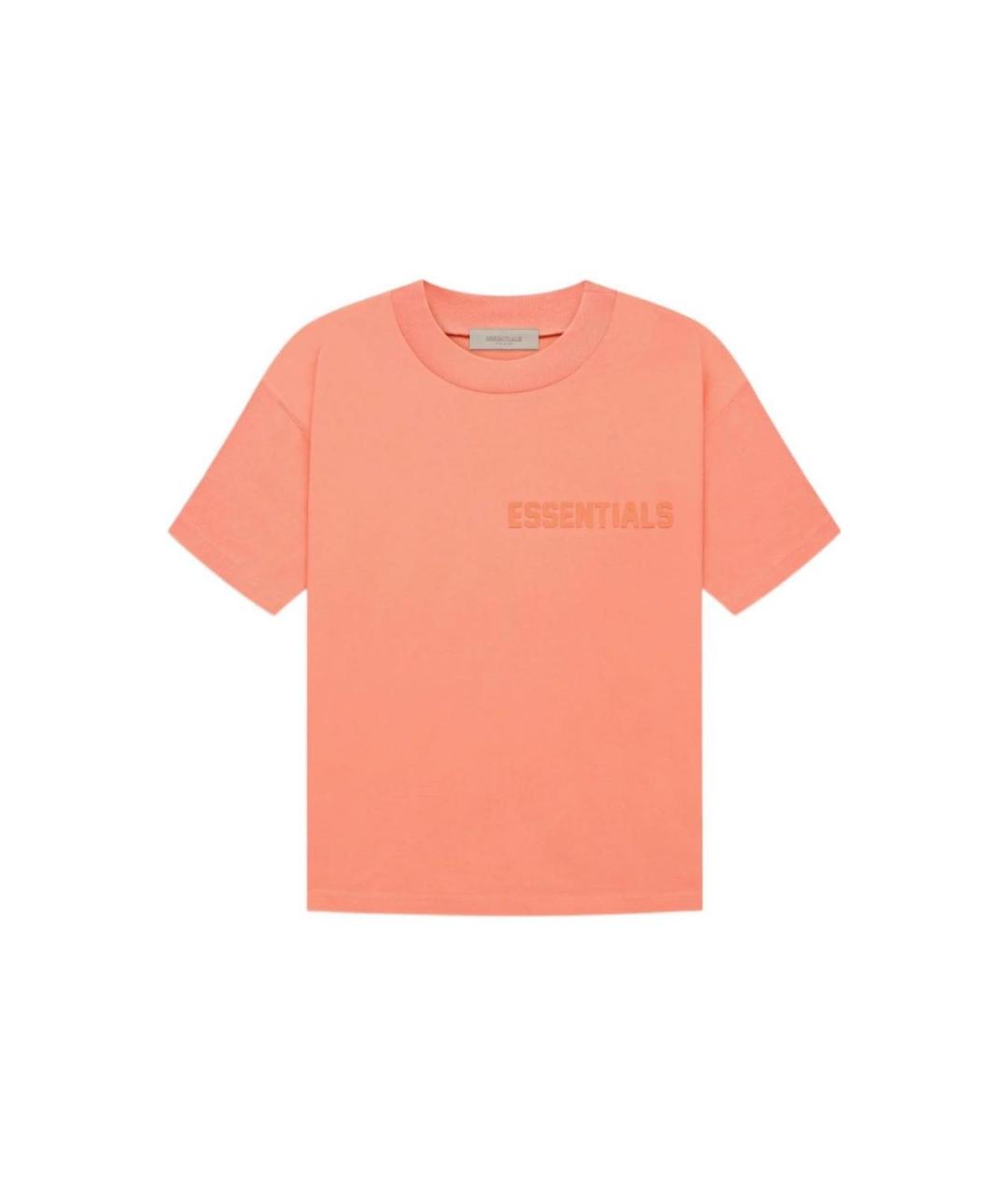 FEAR OF GOD ESSENTIALS Коралловая хлопковая футболка, фото 4