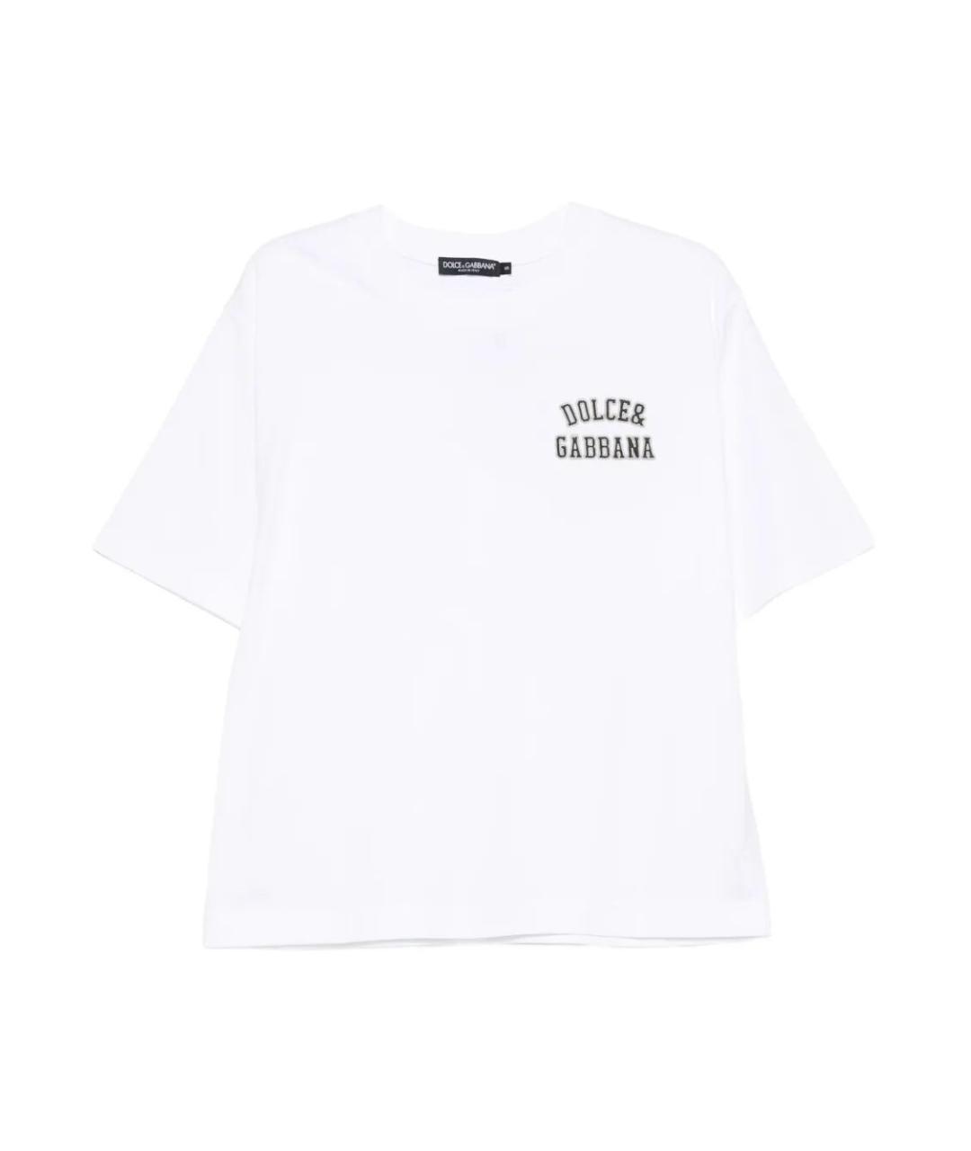 DOLCE&GABBANA Белая хлопковая футболка, фото 1