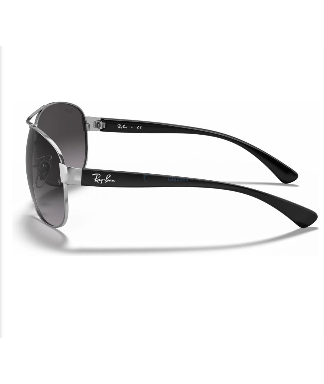 RAY BAN Черные металлические солнцезащитные очки, фото 4
