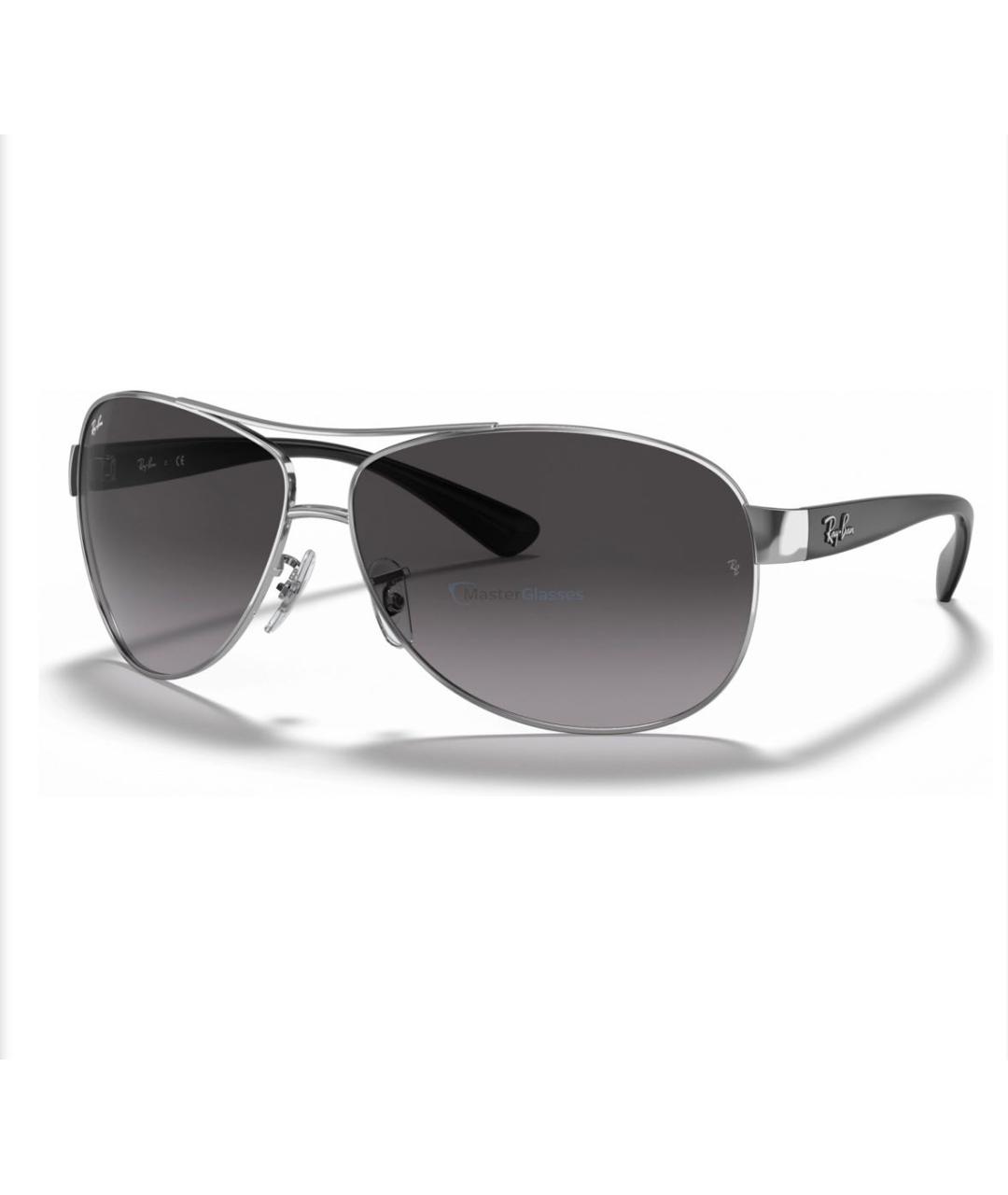 RAY BAN Черные металлические солнцезащитные очки, фото 3