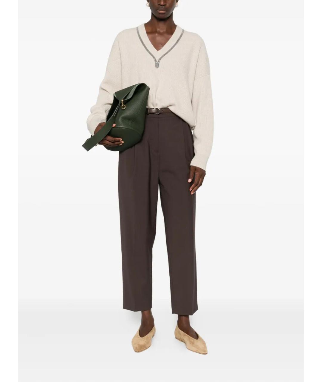 BRUNELLO CUCINELLI Бежевый кашемировый джемпер / свитер, фото 2