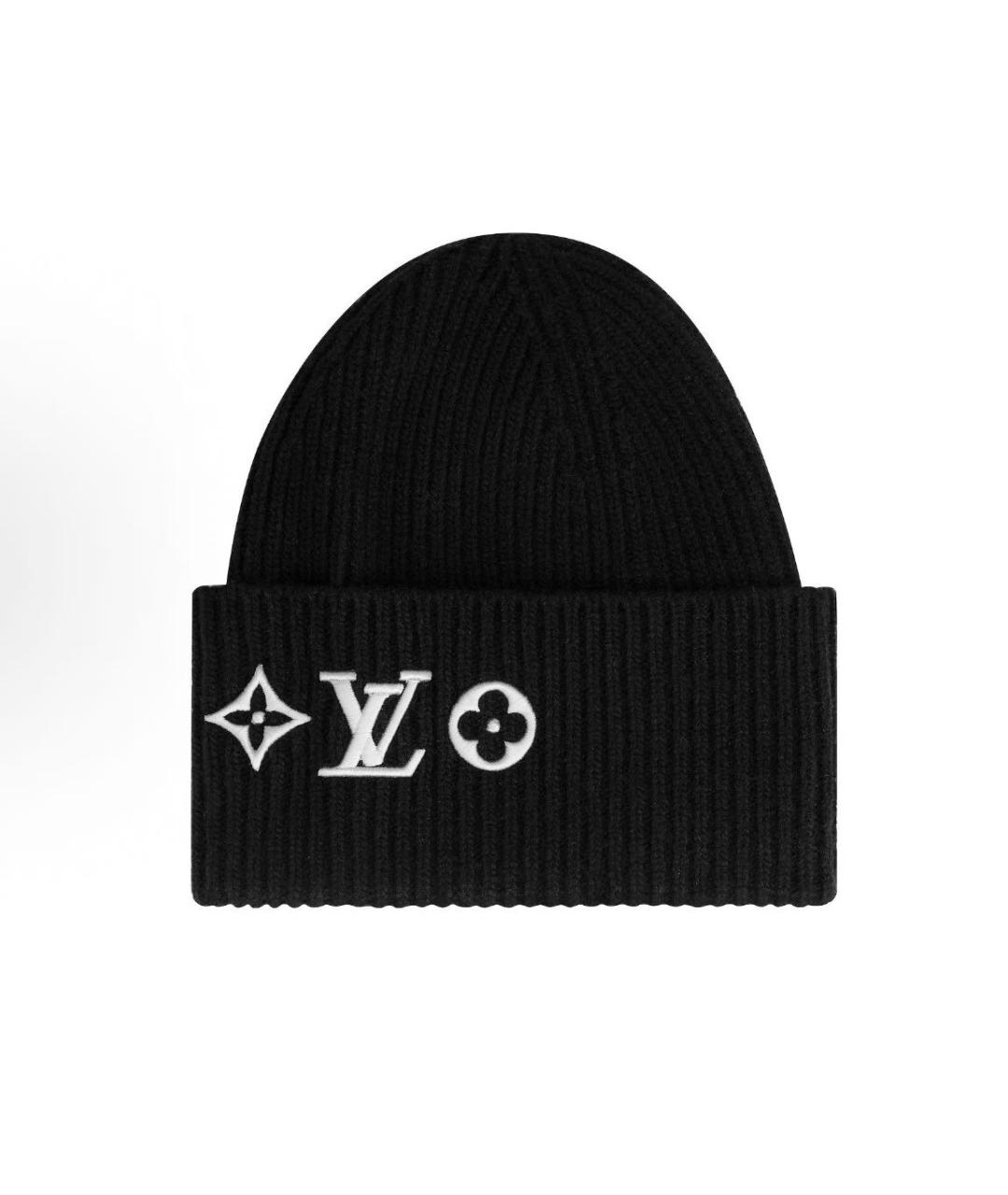 LOUIS VUITTON Черная шапка, фото 5