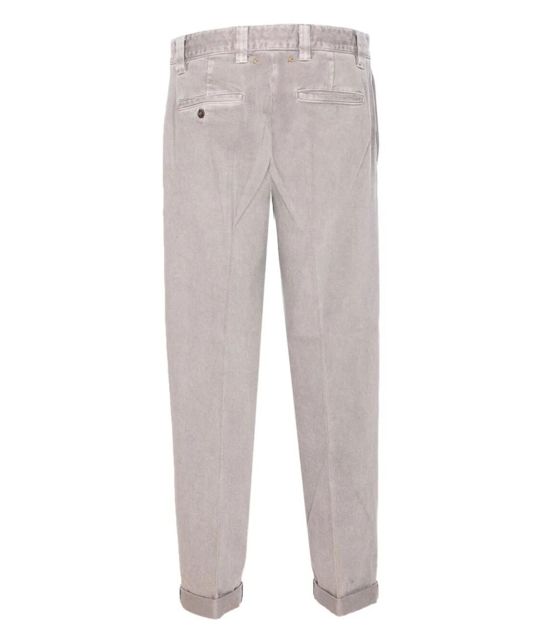 GOLDEN GOOSE DELUXE BRAND Серые хлопковые прямые джинсы, фото 2
