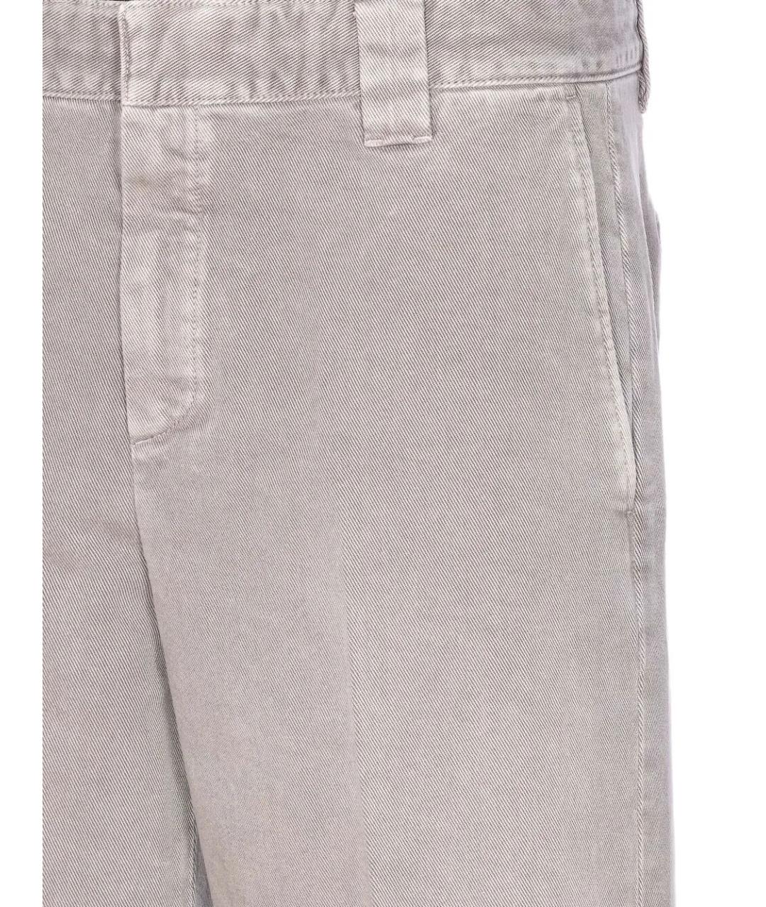 GOLDEN GOOSE DELUXE BRAND Серые хлопковые прямые джинсы, фото 4