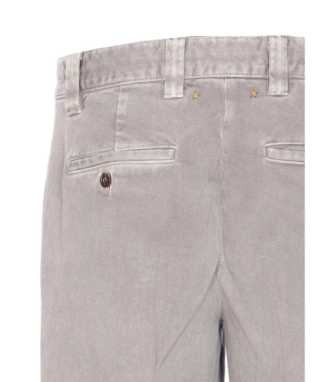 GOLDEN GOOSE DELUXE BRAND Серые хлопковые прямые джинсы, фото 3