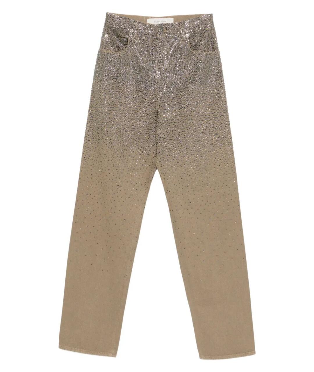 GOLDEN GOOSE DELUXE BRAND Хаки хлопковые прямые джинсы, фото 1