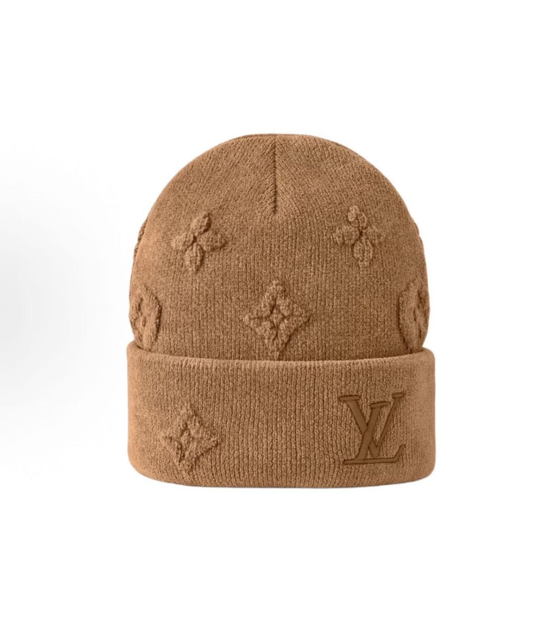 LOUIS VUITTON Коричневая шапка, фото 4