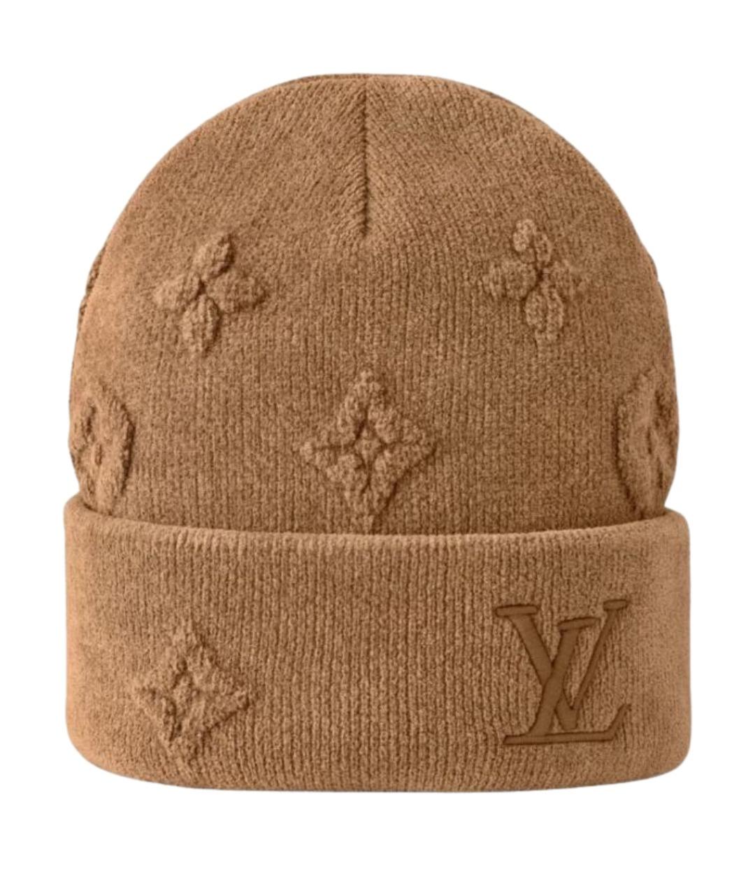 LOUIS VUITTON Коричневая шапка, фото 1