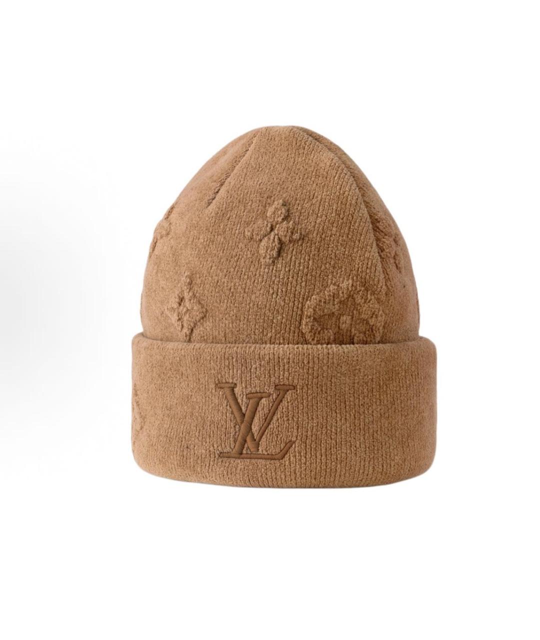 LOUIS VUITTON Коричневая шапка, фото 2