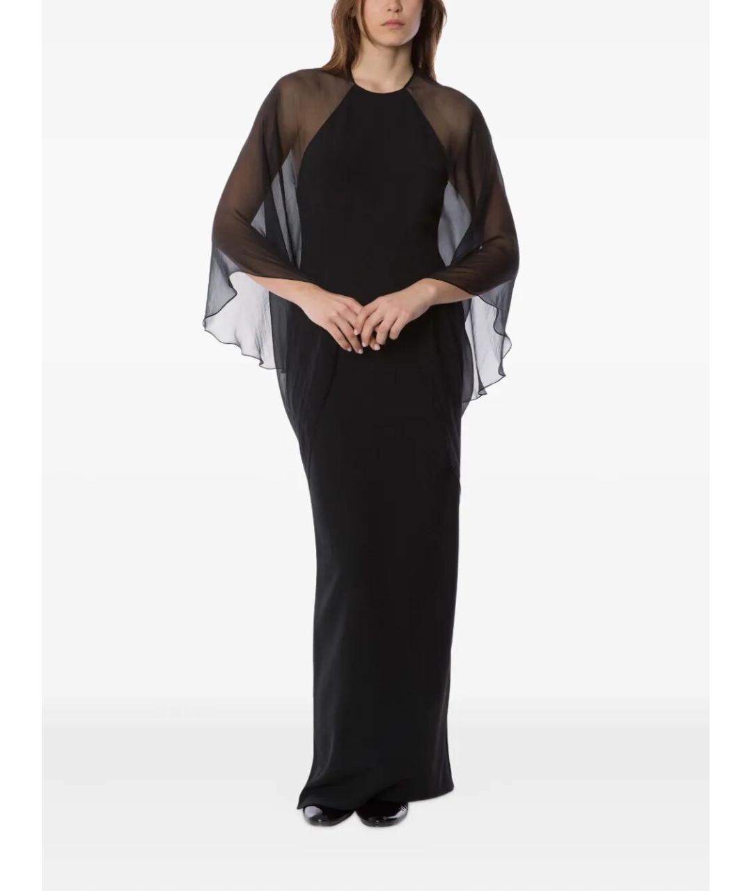 ALBERTA FERRETTI Черное вискозное платье, фото 4