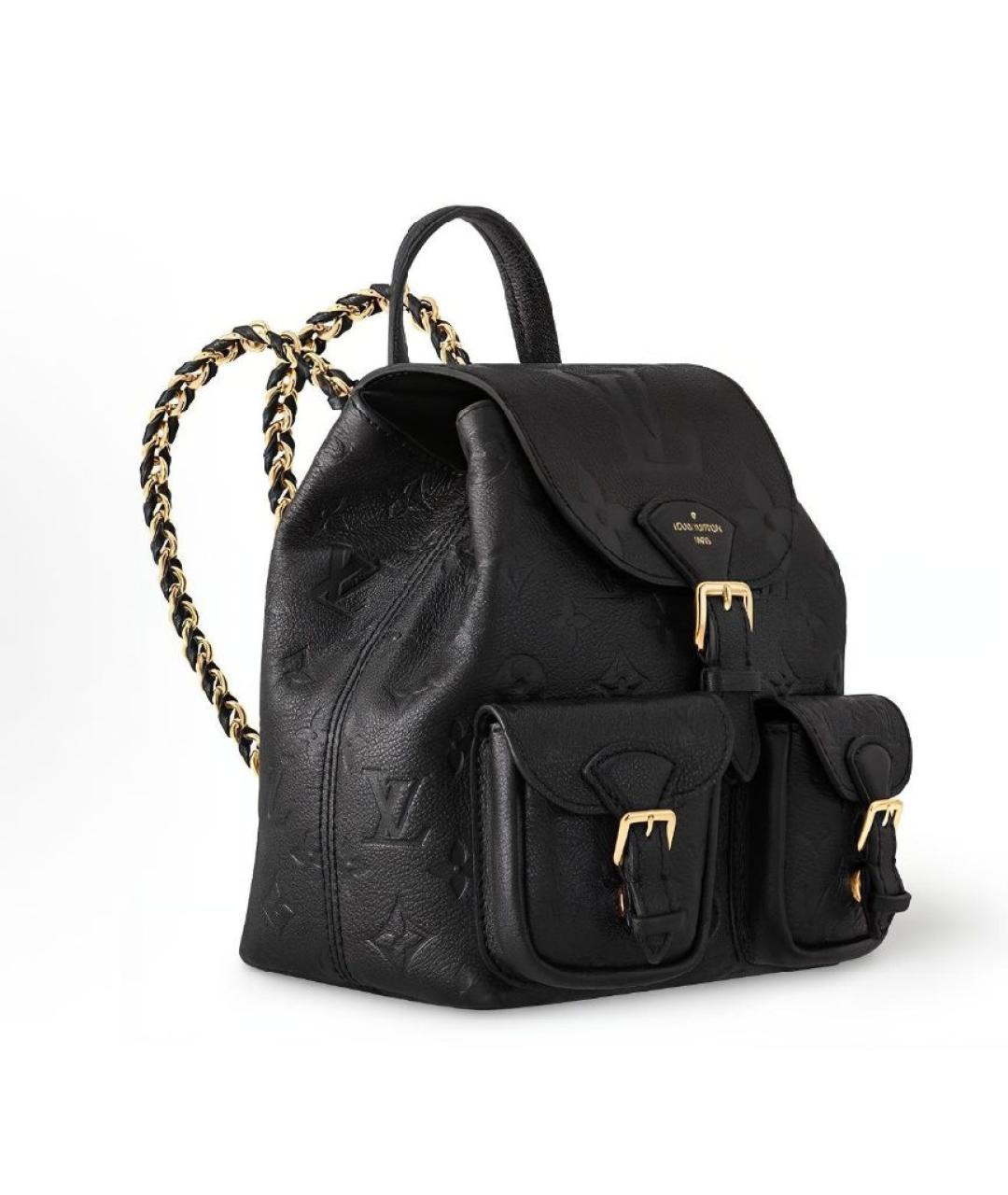 LOUIS VUITTON Черный кожаный рюкзак, фото 2