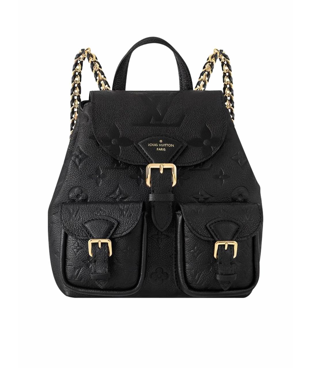 LOUIS VUITTON Черный кожаный рюкзак, фото 1