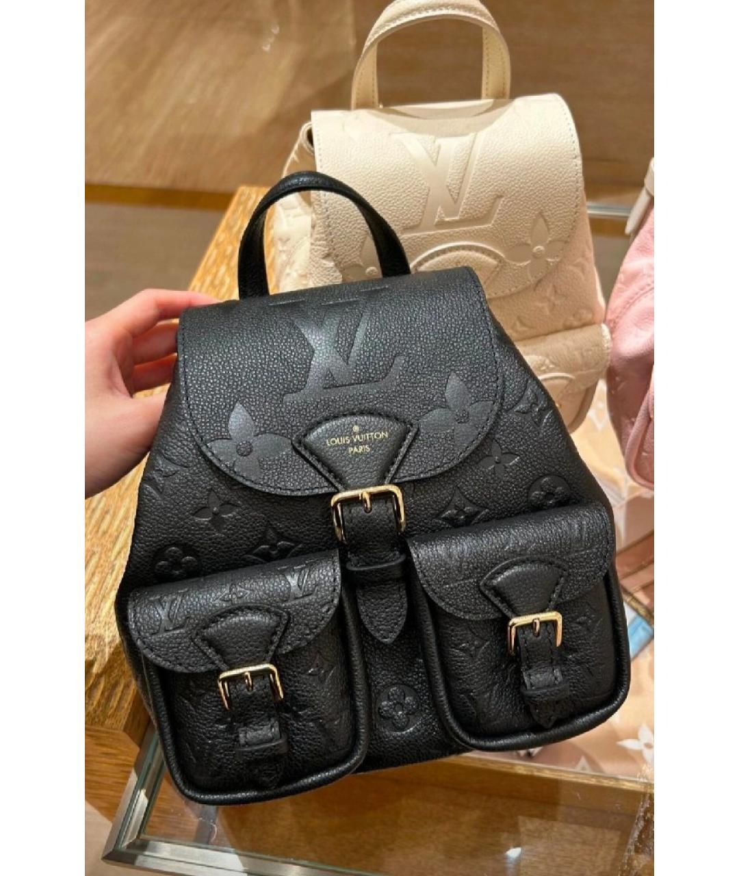LOUIS VUITTON Черный кожаный рюкзак, фото 5