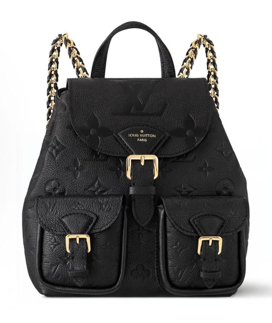 LOUIS VUITTON Черный кожаный рюкзак, фото 8