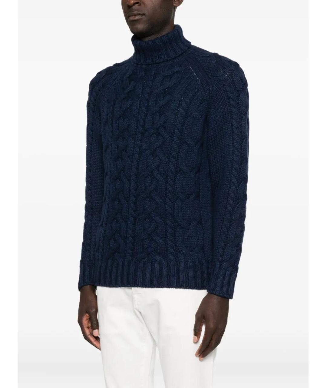 BRUNELLO CUCINELLI Темно-синий кашемировый джемпер / свитер, фото 3