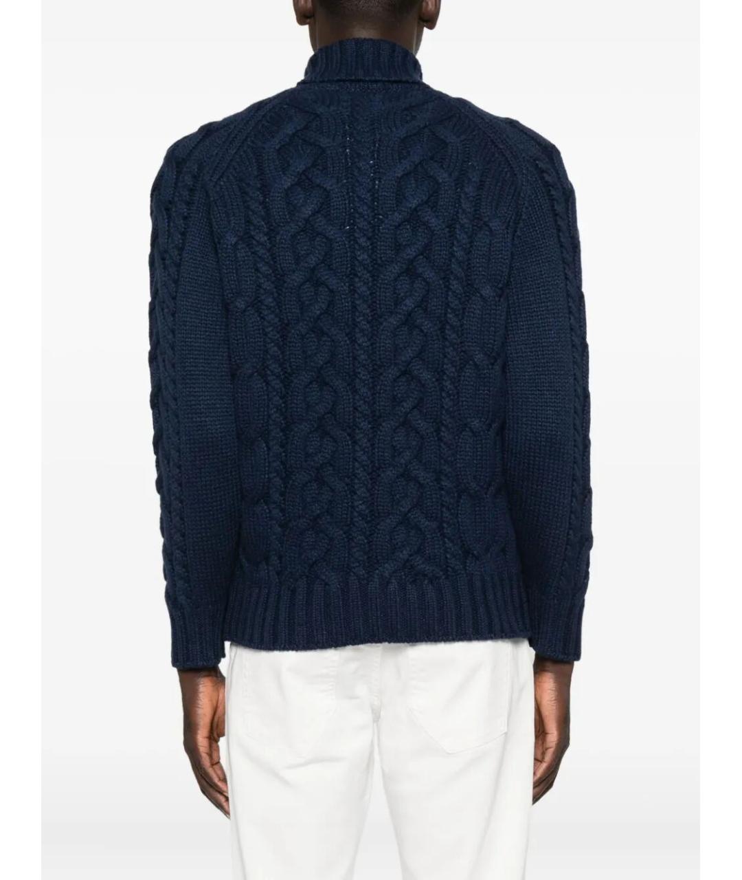 BRUNELLO CUCINELLI Темно-синий кашемировый джемпер / свитер, фото 4