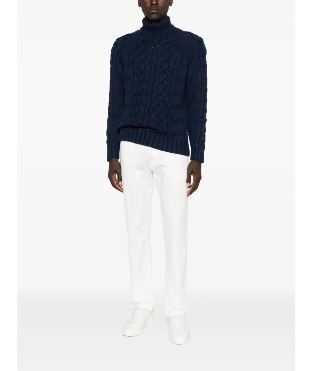 BRUNELLO CUCINELLI Темно-синий кашемировый джемпер / свитер, фото 2