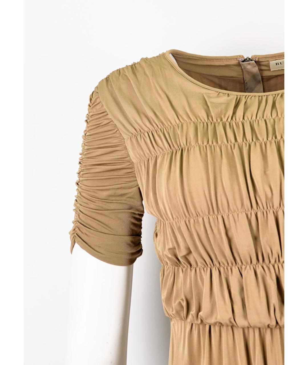 BURBERRY Коричневая вискозная блузы, фото 5