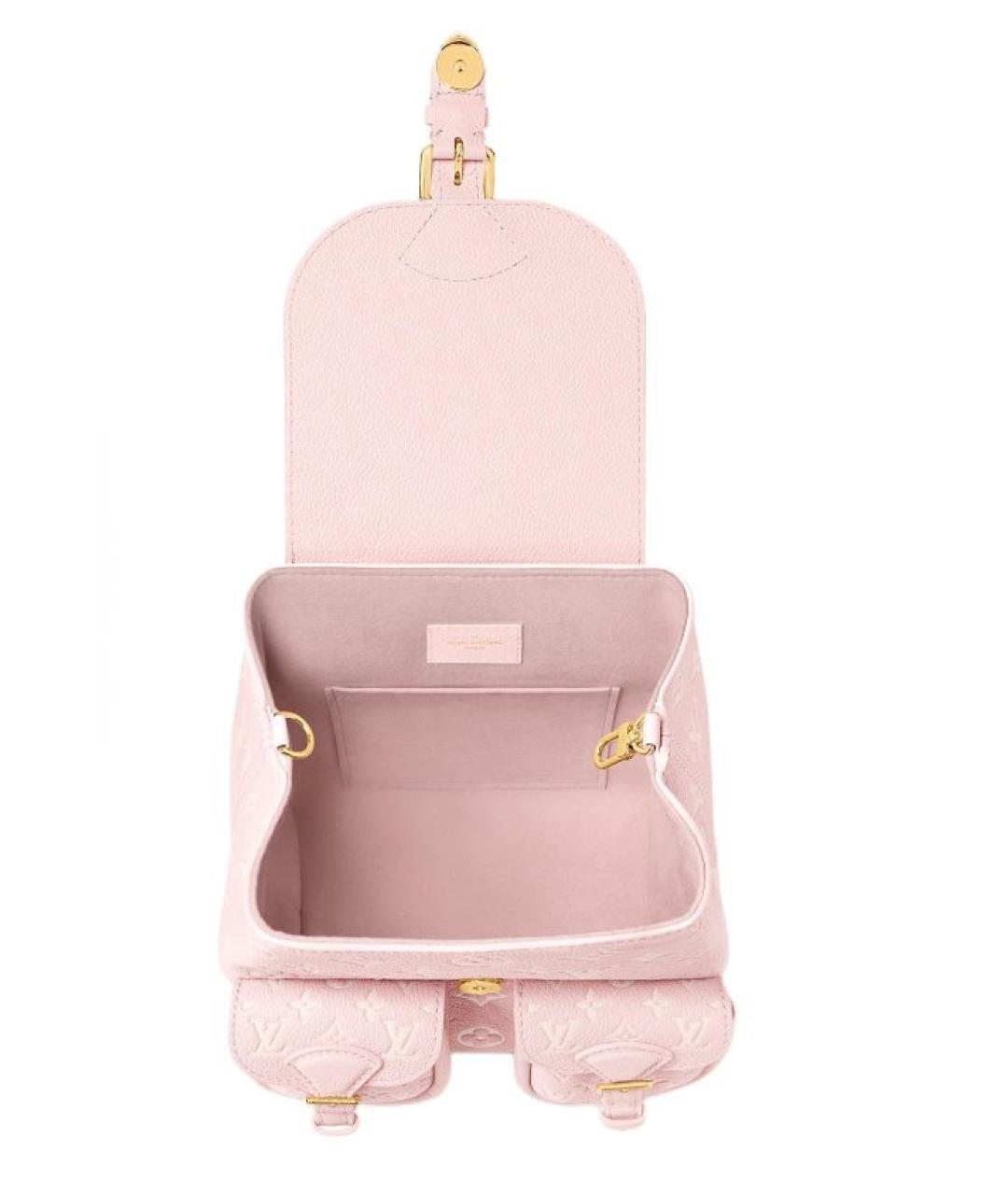LOUIS VUITTON Розовый кожаный рюкзак, фото 4