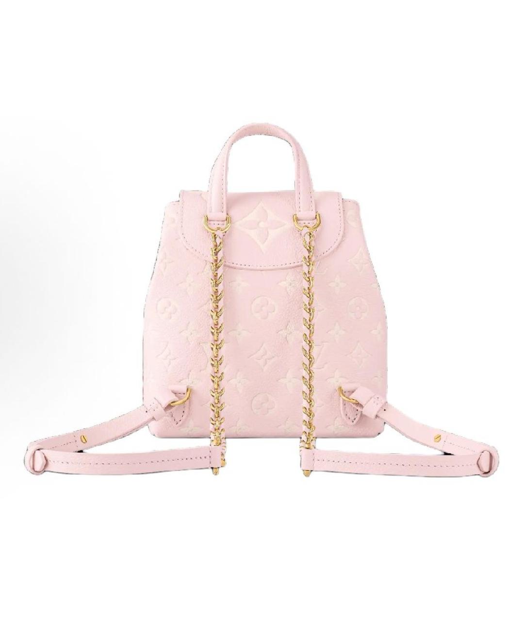 LOUIS VUITTON Розовый кожаный рюкзак, фото 3