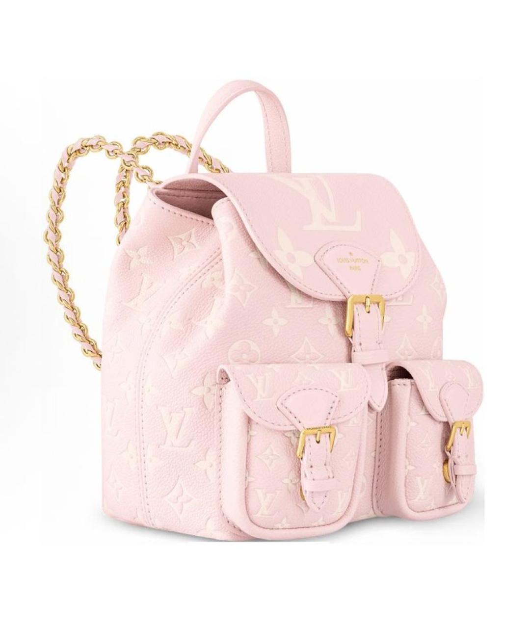 LOUIS VUITTON Розовый кожаный рюкзак, фото 2
