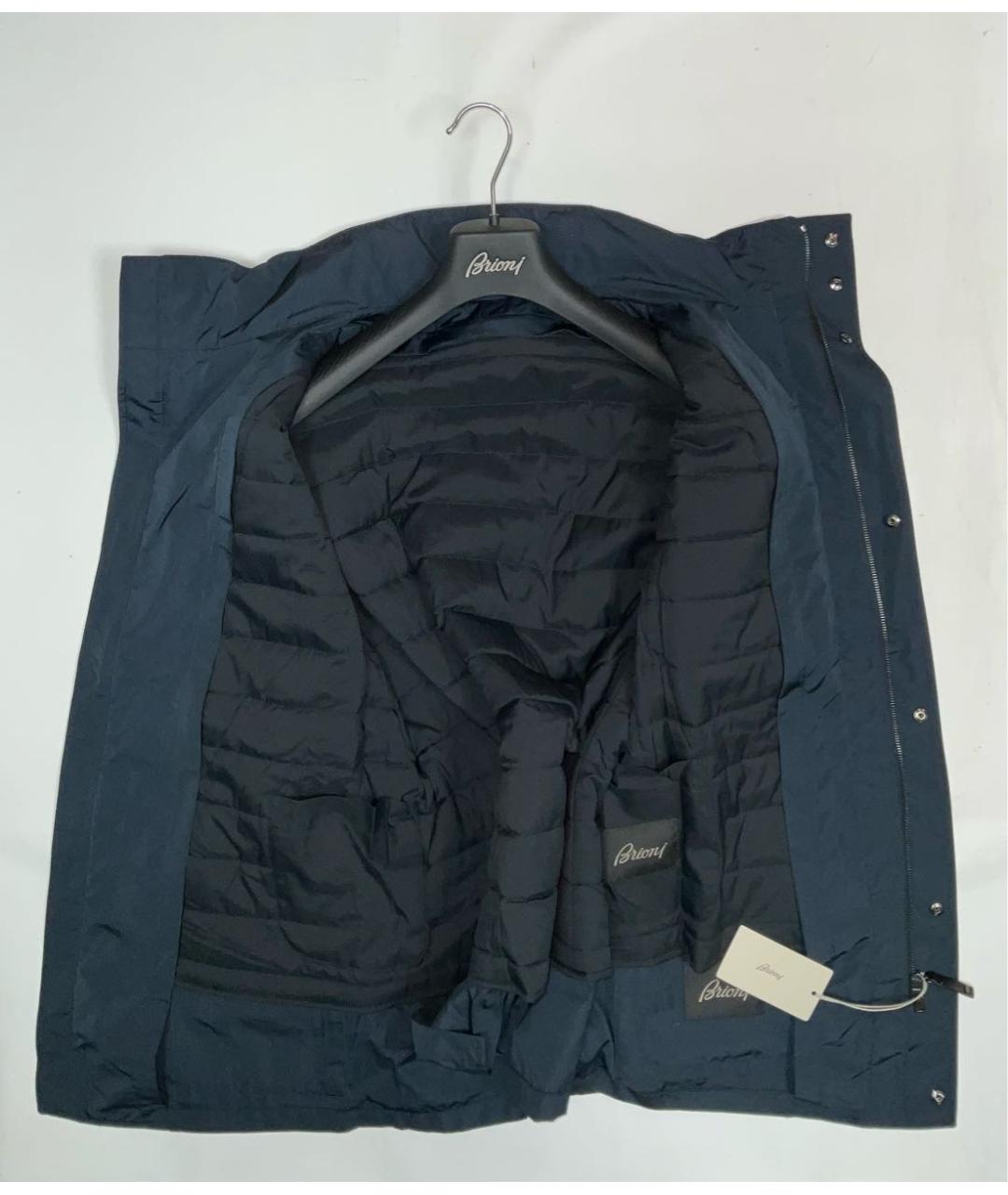 BRIONI Темно-синяя полиэстеровая куртка, фото 3