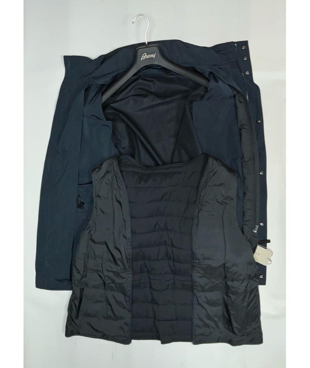 BRIONI Темно-синяя полиэстеровая куртка, фото 6