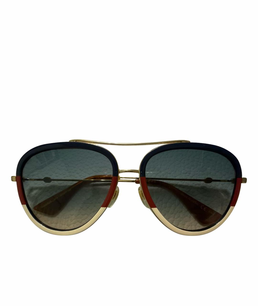 GUCCI Синие пластиковые солнцезащитные очки, фото 1