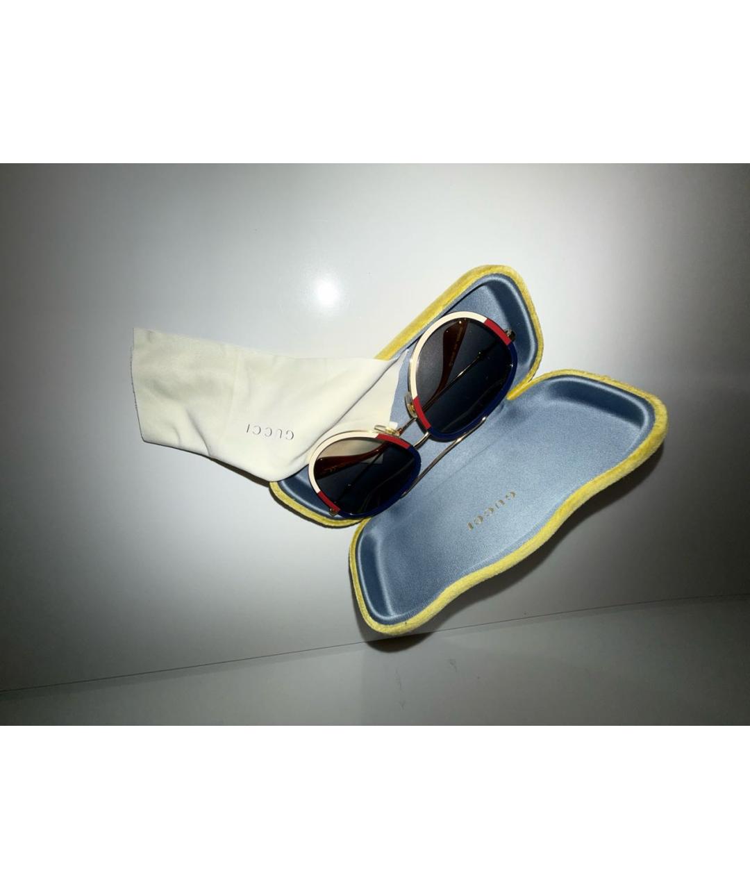 GUCCI Синие пластиковые солнцезащитные очки, фото 4