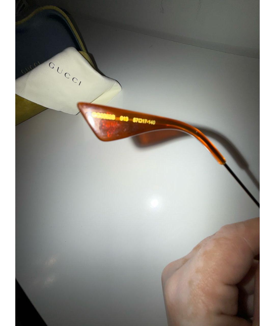 GUCCI Синие пластиковые солнцезащитные очки, фото 6