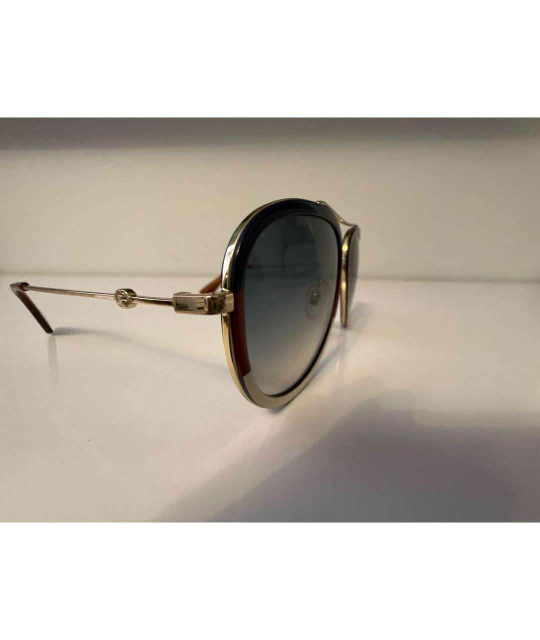 GUCCI Синие пластиковые солнцезащитные очки, фото 3