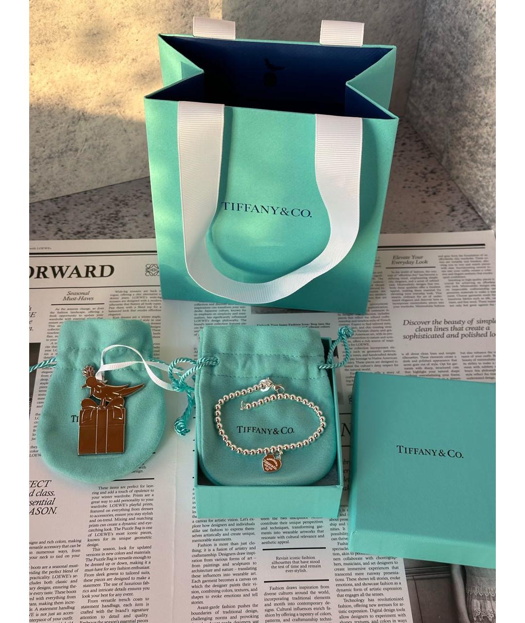 TIFFANY&CO Серебрянный серебряный браслет, фото 3