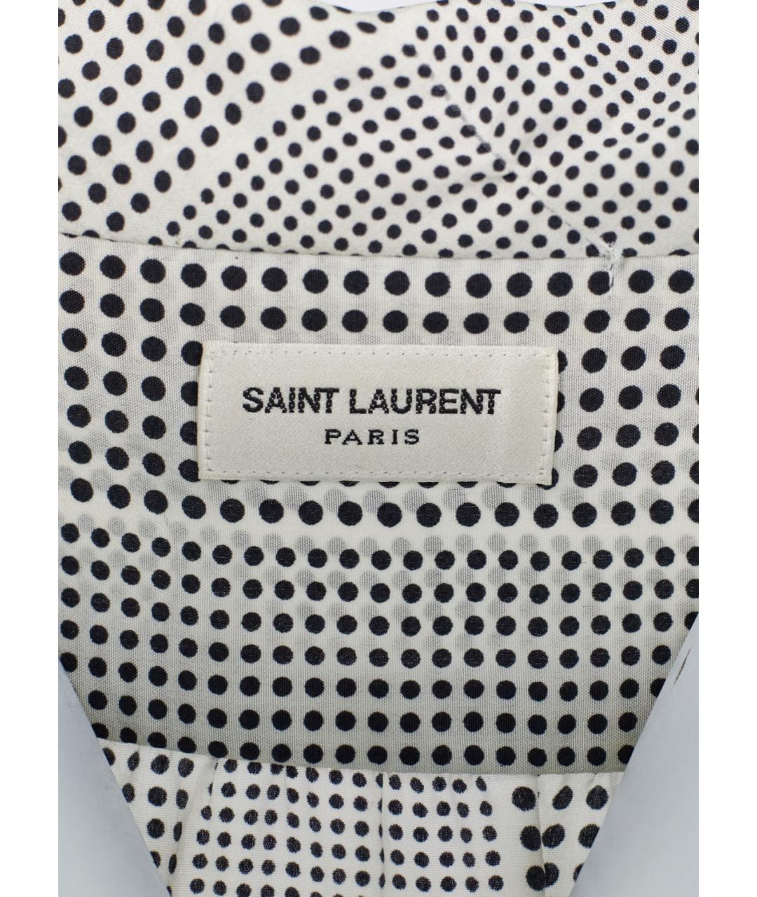SAINT LAURENT Белая шелковая блузы, фото 3