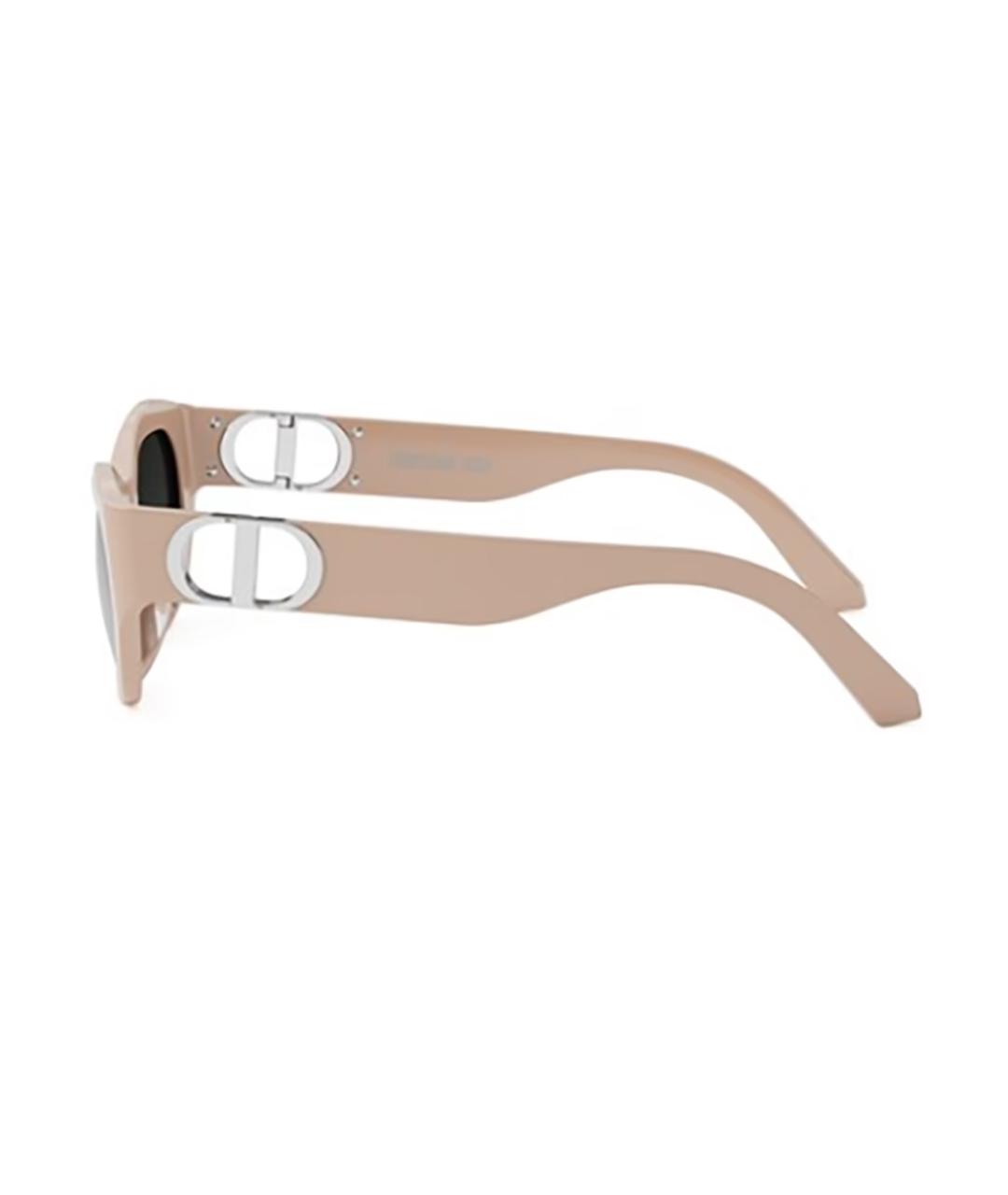 CHRISTIAN DIOR Бежевые пластиковые солнцезащитные очки, фото 3