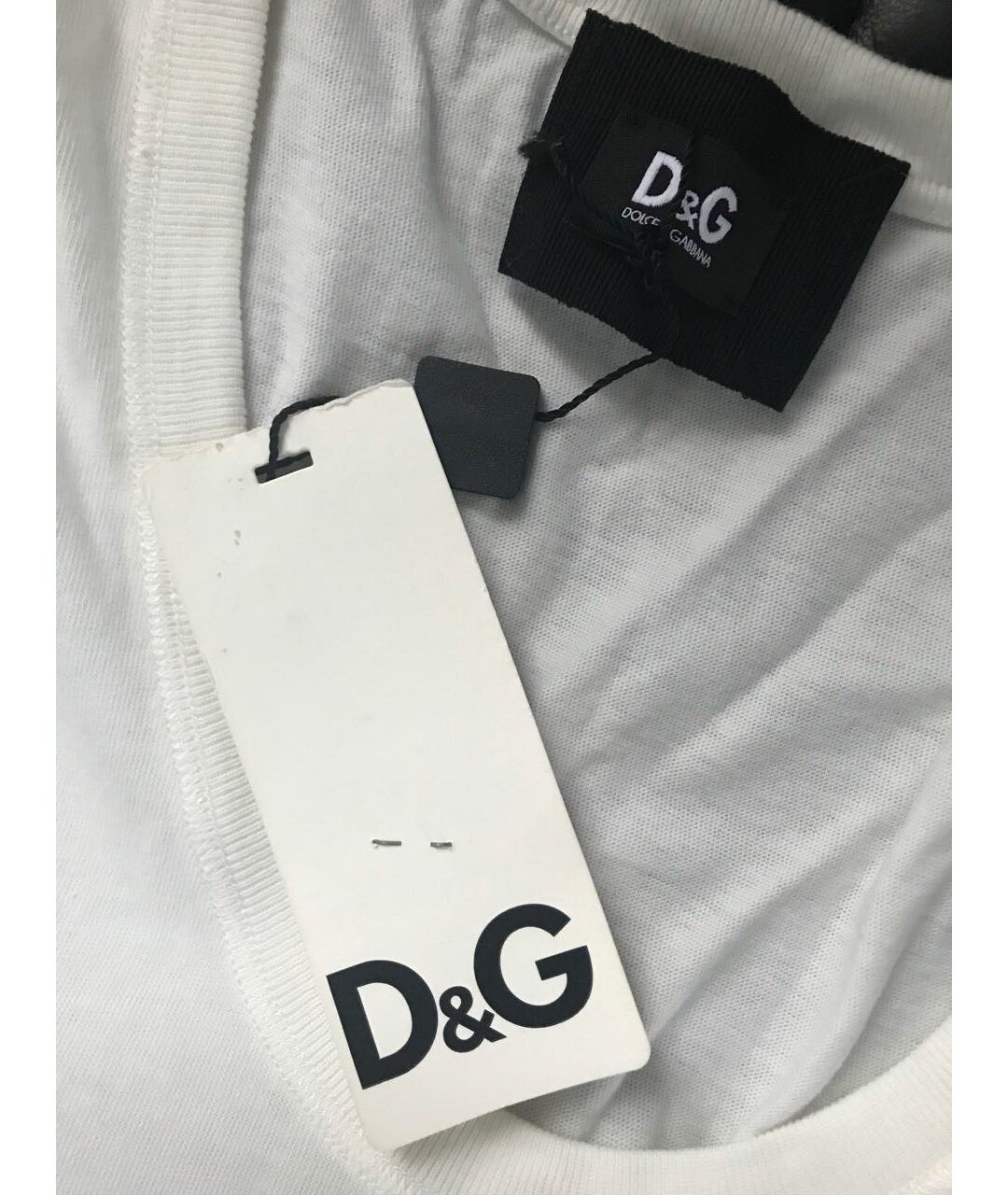 DOLCE&GABBANA Белая хлопковая майка, фото 3