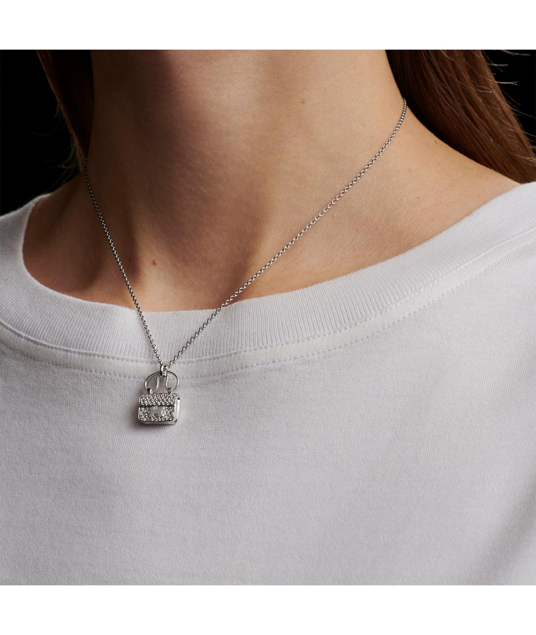 HERMES Серебряная цепочка из белого золота, фото 3