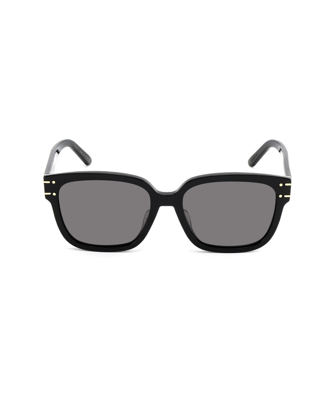 CHRISTIAN DIOR Черные пластиковые солнцезащитные очки, фото 2