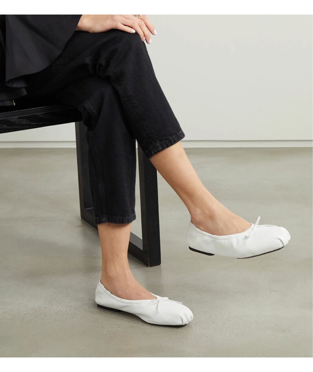 KHAITE Белые кожаные балетки, фото 3