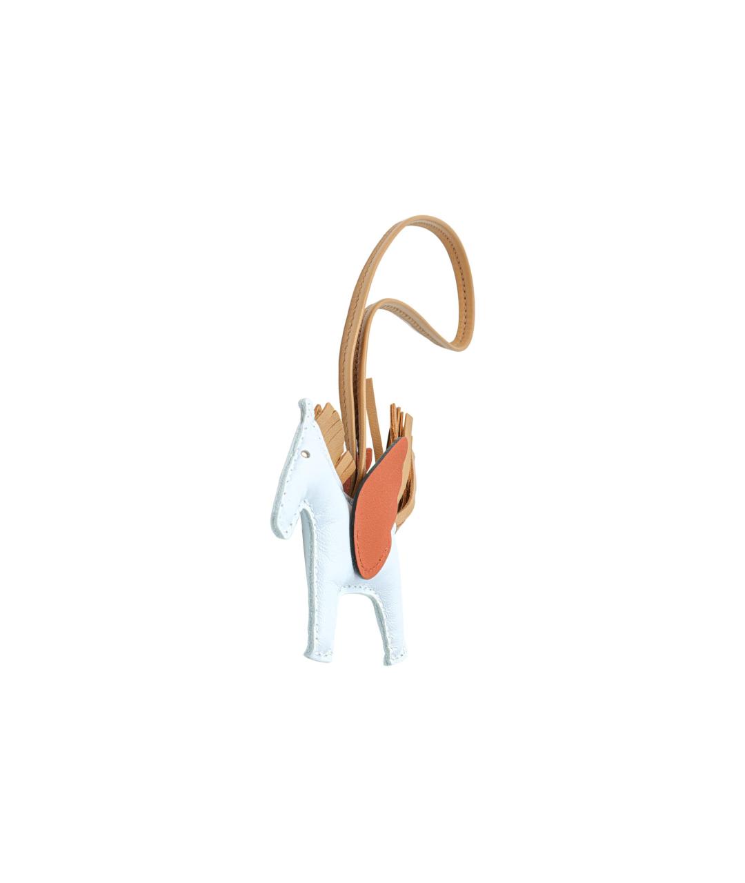 HERMES Голубой брелок, фото 3