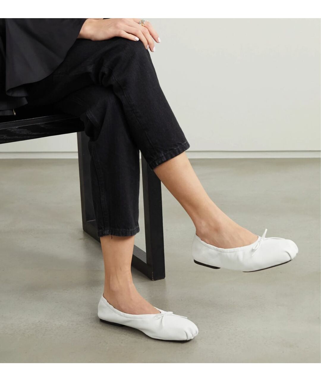 KHAITE Белые кожаные балетки, фото 2