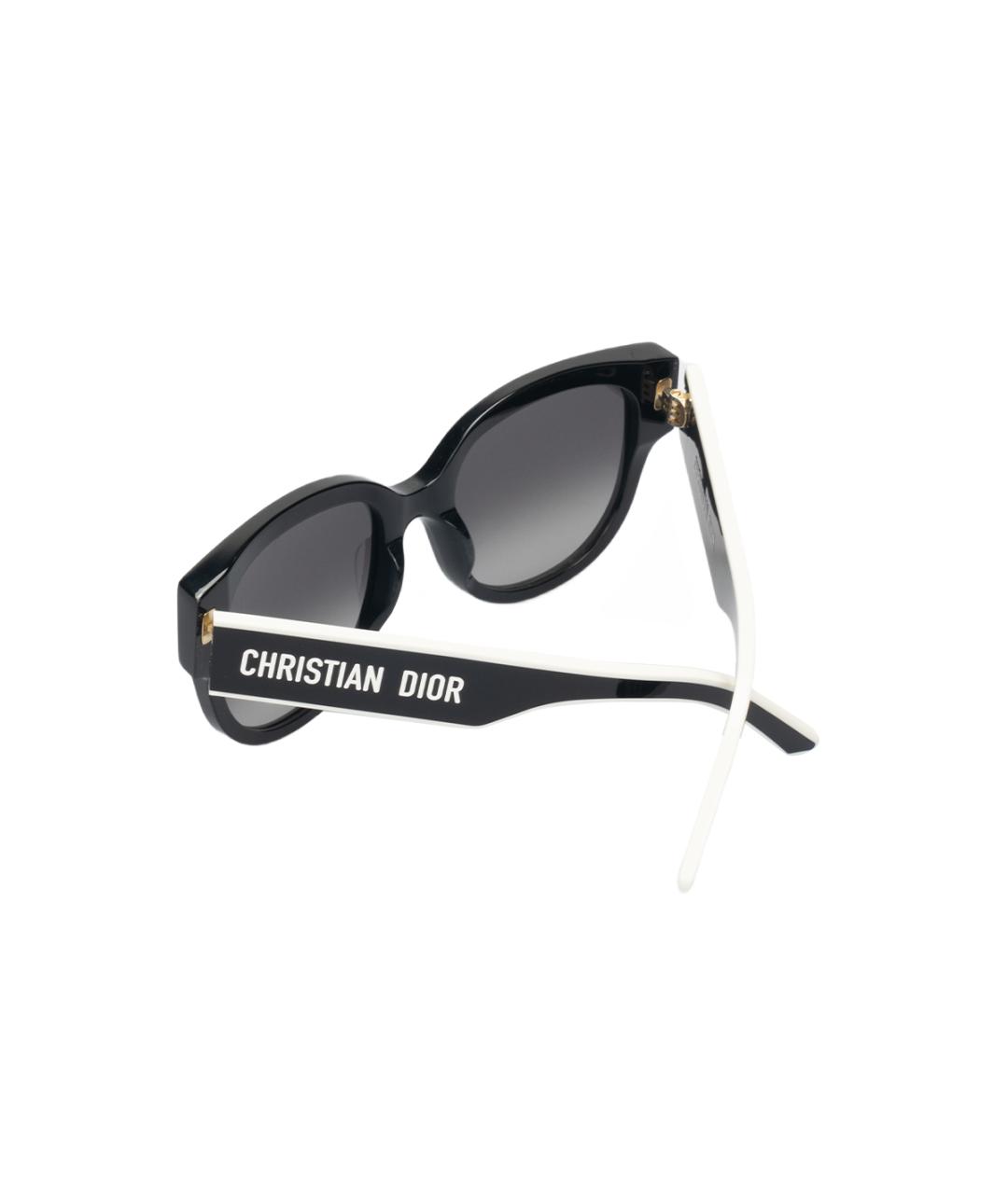 CHRISTIAN DIOR Черные пластиковые солнцезащитные очки, фото 4