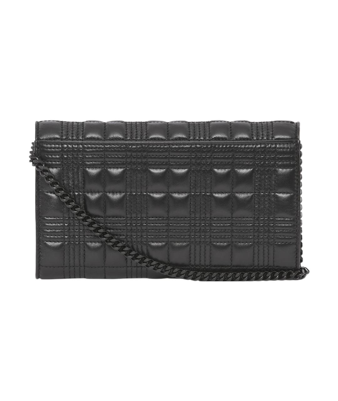 BURBERRY Черный кожаный кошелек, фото 2