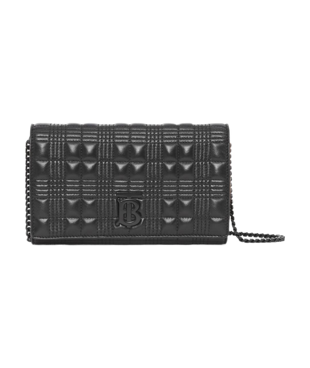 BURBERRY Черный кожаный кошелек, фото 1