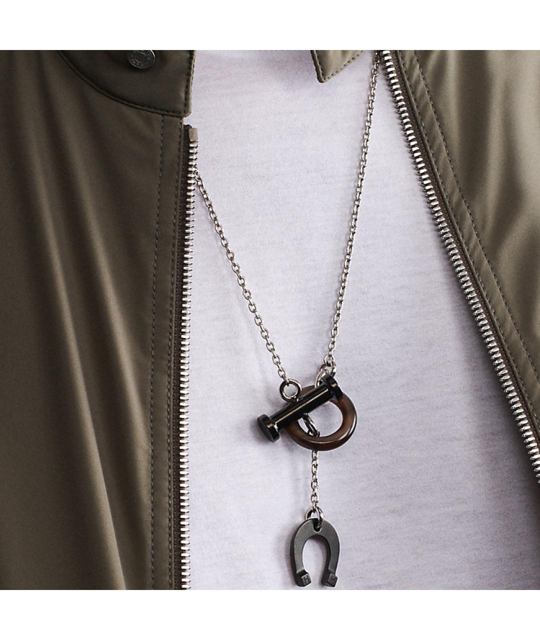 HERMES Серебряная металлическая цепочка/подвеска, фото 4
