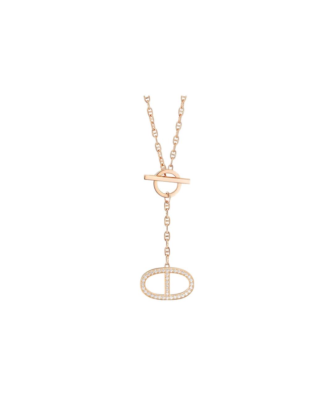 HERMES Розовая цепочка из розового золота, фото 1